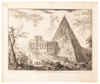 Lot 291 - Piranesi (Giovanni Battista) Veduta del Sepolcro di Caio Cesto