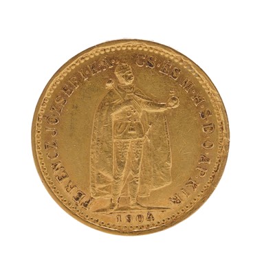 Lot 11 - Austro Hungarian 10 Korona 21ct gold coin