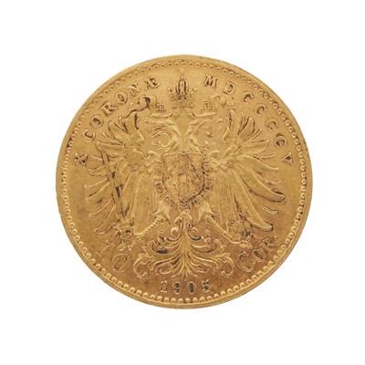 Lot 10 - Austro Hungarian 10 Korona 21ct gold coin