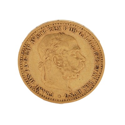 Lot 10 - Austro Hungarian 10 Korona 21ct gold coin