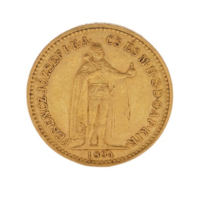 Lot 9 - Austro Hungarian 10 Korona 21ct gold coin