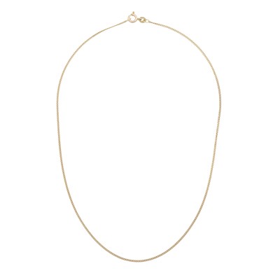 Lot 382 - A curb link chain necklace