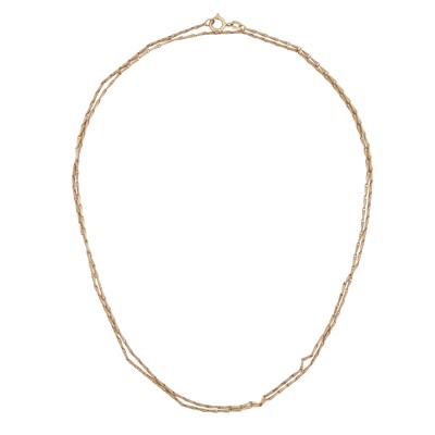 Lot 384 - A fancy link long chain necklace