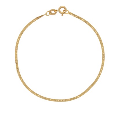 Lot 385 - A herringbone chain bracelet