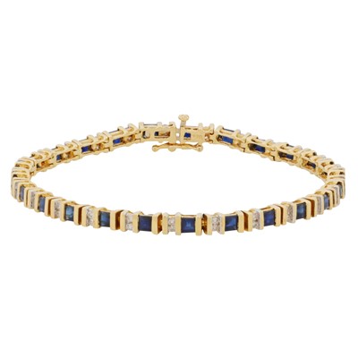 Lot 20 - A sapphire and diamond bracelet