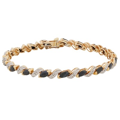 Lot 25 - A sapphire and diamond bracelet