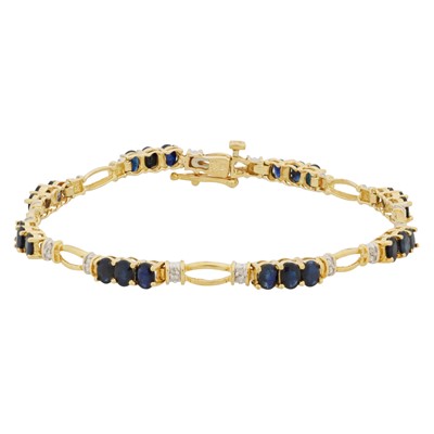 Lot 18 - A sapphire and diamond bracelet