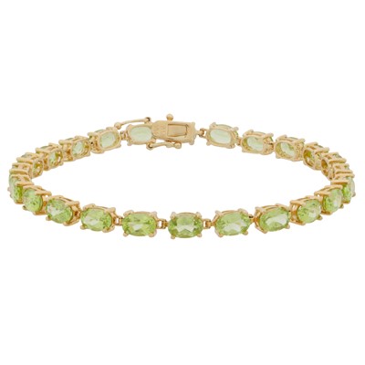 Lot 195 - An peridot line bracelet