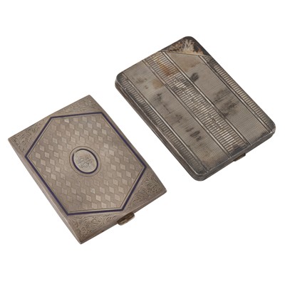 Lot 684 - Two Hungarian 800 standard silver cigarette cases