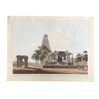 Lot 49 - Daniell (Thomas) & (William) The Great Bull, an Hindoo Idol, at Tanjore.