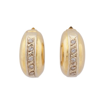 Lot 152 - A pair of paste hoop earrings