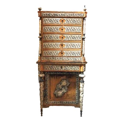 Lot 53 - An 18th century Neapolitan side cabinet
