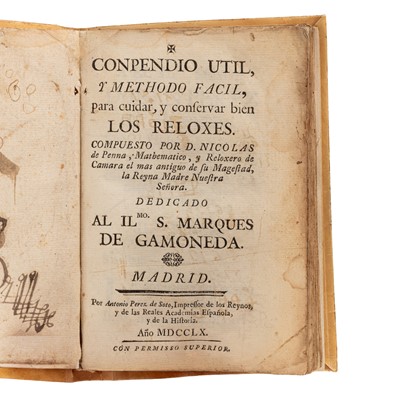 Lot 147 - Penna. Conpendio util, y methodo facil para cuidar... 1760