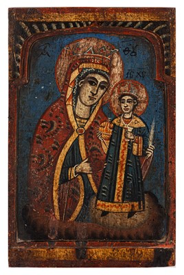 Lot 197 - A Greek Byzantine style icon (18th-19th century)