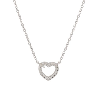 Lot 99 - Tiffany & Co. | A white sapphire heart pendant necklace