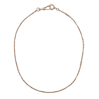 Lot 307 - A fancy-link watch chain