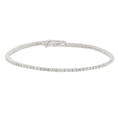 Lot 97 - A diamond line bracelet