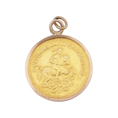 Lot 527 - Hungary Gold 1.25 Ducat Medal "S. Georgius Equitum Patronus / In Tempestate Securitas", 19th Century