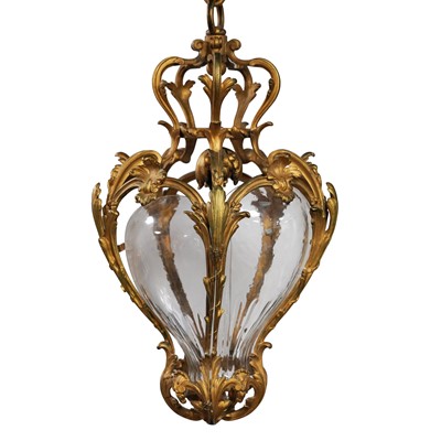 Lot 87 - An ormulu hall lantern