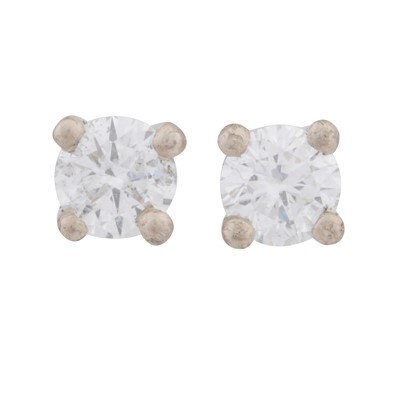 Lot 74 - A pair of diamond stud earrings