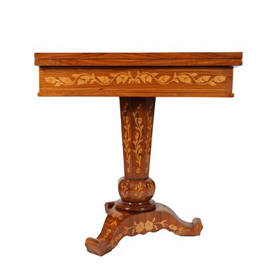 Lot 34 - A Dutch marquetry games table