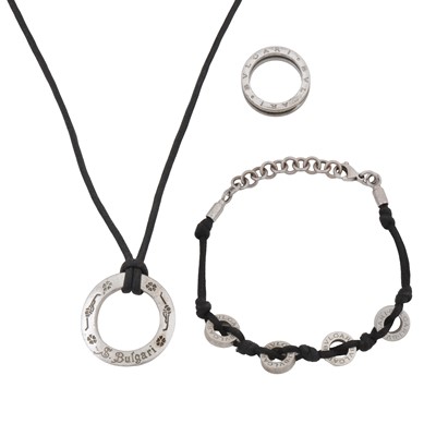 Lot 147 - Bulgari | A 'Save the Children' necklace, bracelet, and ring suite