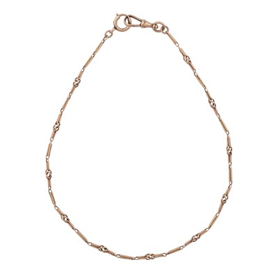 Lot 324 - A fancy-link chain