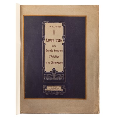 Lot 321 - Laignier.Livre d'or de la Grande Semaine d'Aviation de la Champagne.