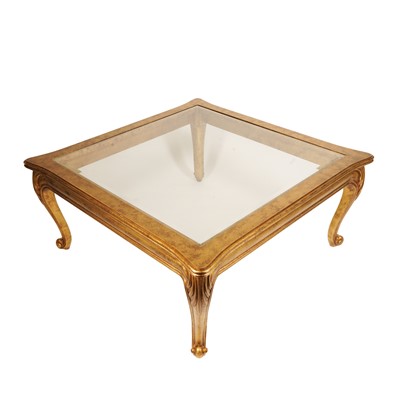 Lot 56 - A Louis XV style giltwood coffee table
