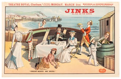 Lot 300 - Posters: Jinks Or, fun on the sands., by John Tiller’s company featuring the Tiller Girls