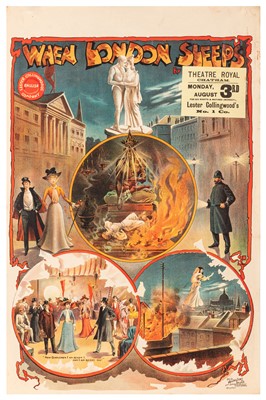 Lot 303 - Theatre posters: When London Sleeps