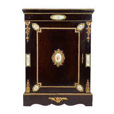 Lot 39 - A French Napoeon III ebonised and gilt metal mounted cabinet