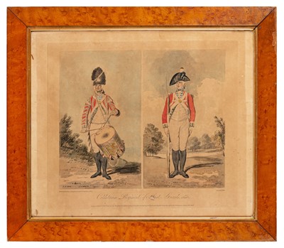 Lot 277 - Hewgill. Uniform Plates of Coldstream Regiment of Foot Guards, 1650 (3)