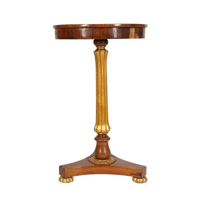 Lot 11 - A Regency brass-inlaid rosewood occasional table