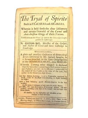 Lot 8 - Dell (William) The Tryal of Spirits both in Teachers and Hearers, [1699]