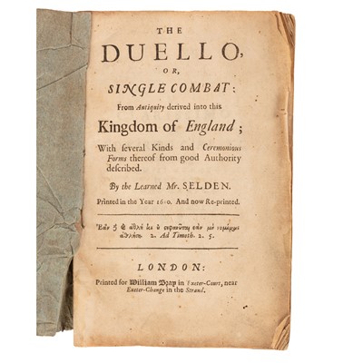 Lot 313 - Seldon. The Deullo, [1711] and another