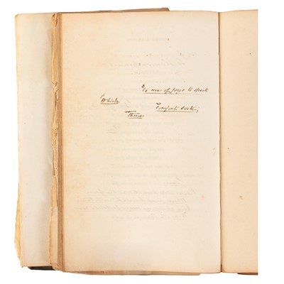 Lot 166 - Valle. Autumnal Leaves, 1st ed. mss noyes. 1834