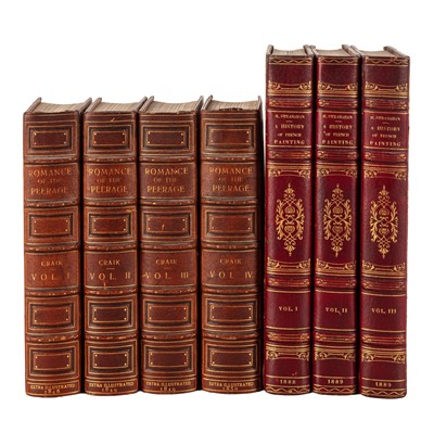 Lot 169 - Craik. The Romance of the Peerage, Extra-illustrated. 1848 & another similar. (7)