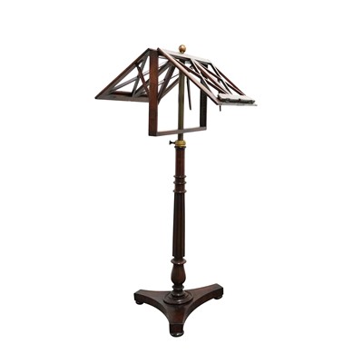 Lot 8 - A Regency period mahogany adjustable music stand