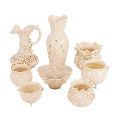 Lot 259 - A collection of 19th & 20th Century Belleek to include first period examples