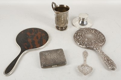 Lot 312 - A selection of antique sterling silver items...