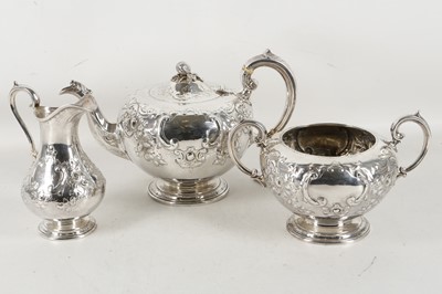 Lot 321 - An antique, Victorian sterling silver 3 piece...