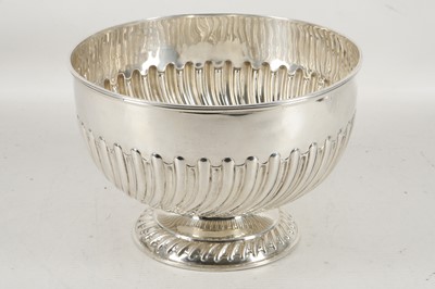 Lot 345 - A hallmarked silver punch bowl, London 1894...