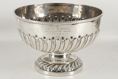 Lot 307 - A hallmarked silver punch bowl, London 1890's,...