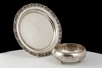 Lot 257 - Vintage Indian Silver salver / tray of...