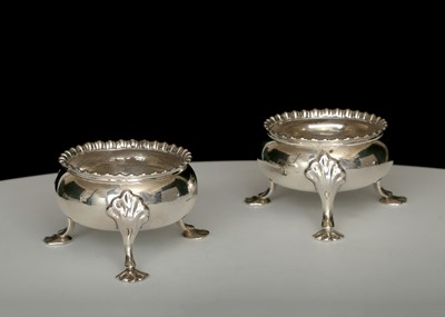 Lot 158 - Pair of Antique George III Sterling Silver...