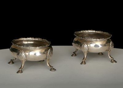 Lot 317 - Pair of Antique George III Sterling Silver...