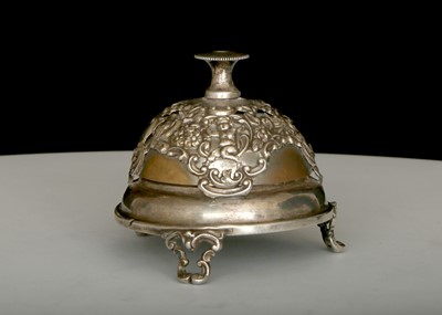 Lot 113 - Antique Continental Silver bell push, c1900....