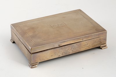 Lot 321 - Vintage Sterling Silver tabletop cigar box by...