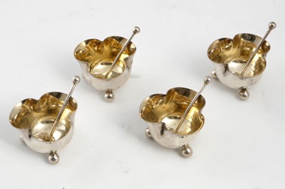 Lot 184 - Set of four Antique George V Sterling Silver...